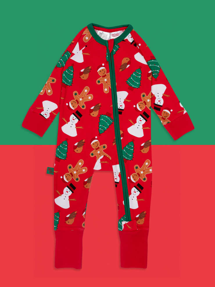 Snowman Zip-Up Romper